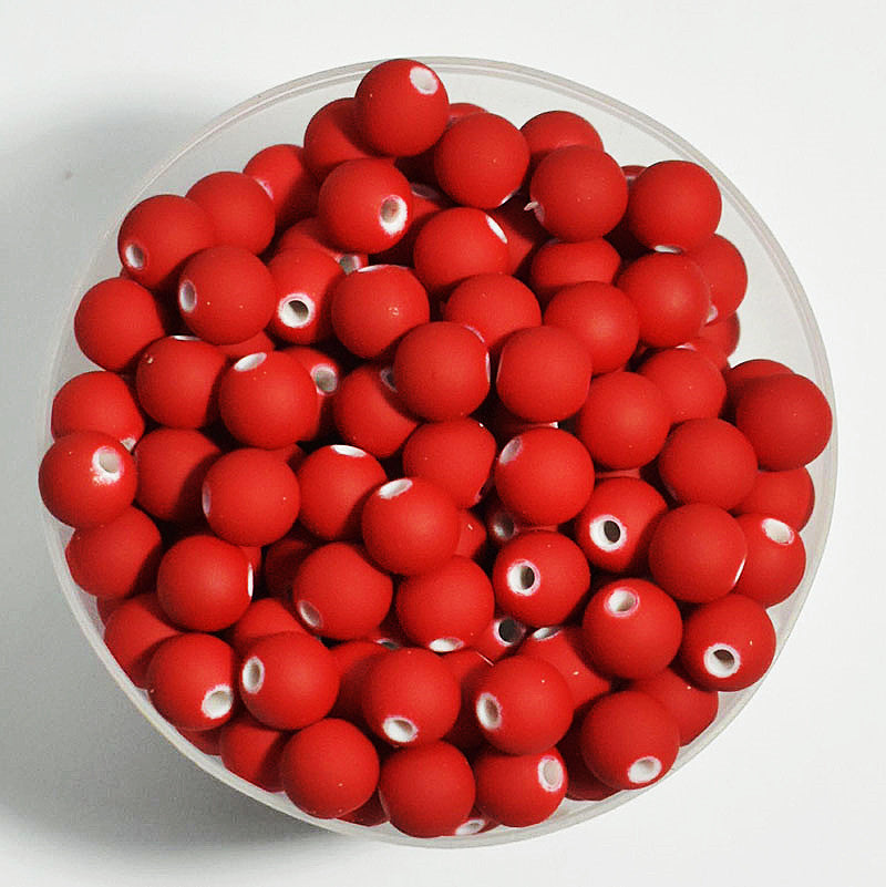 Wholesale 8mm Soft Pottery Plastic Acrylic Rubber Beads